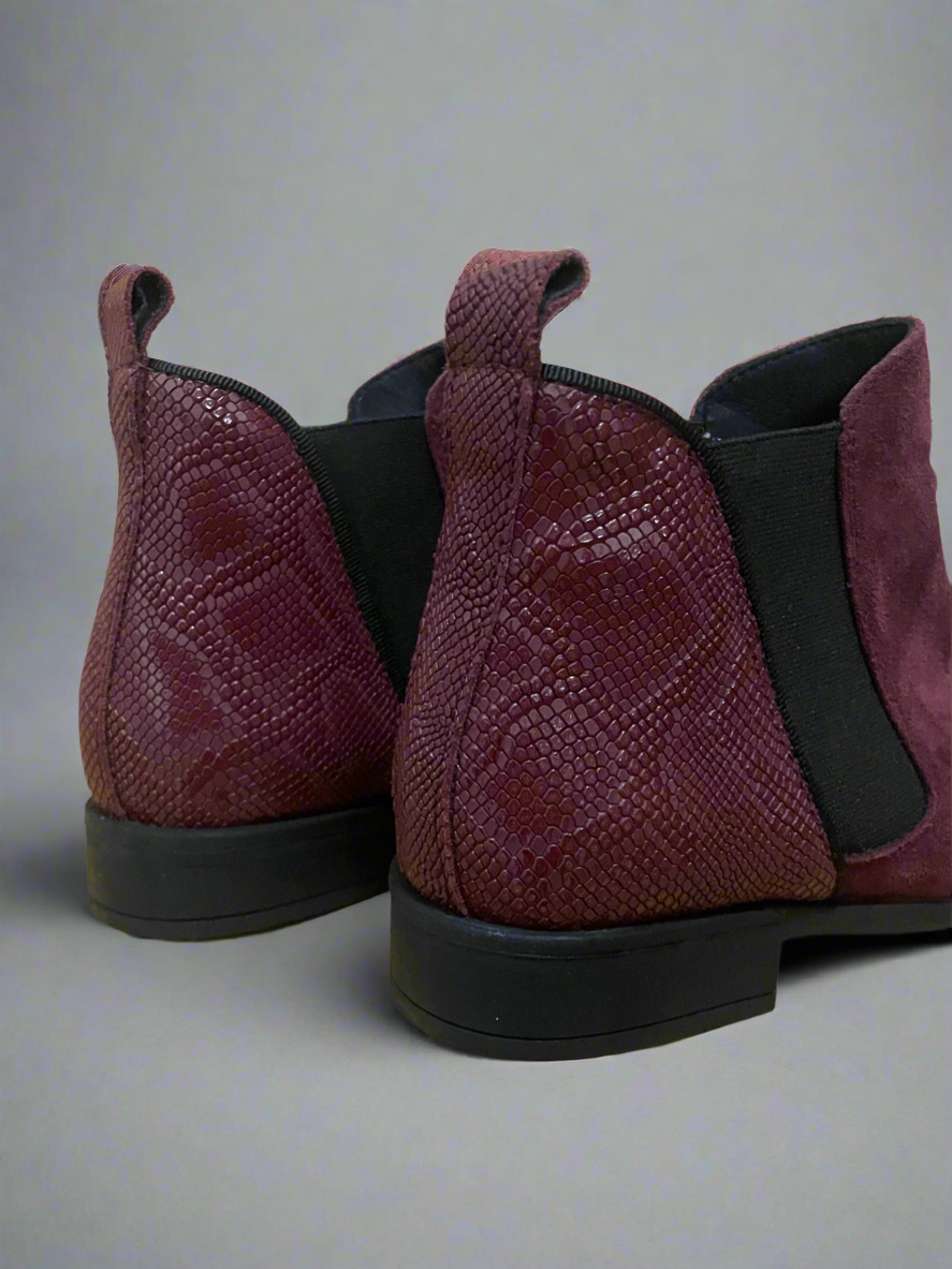Alpe Burgandy ‘Pip’ Ankle Boot