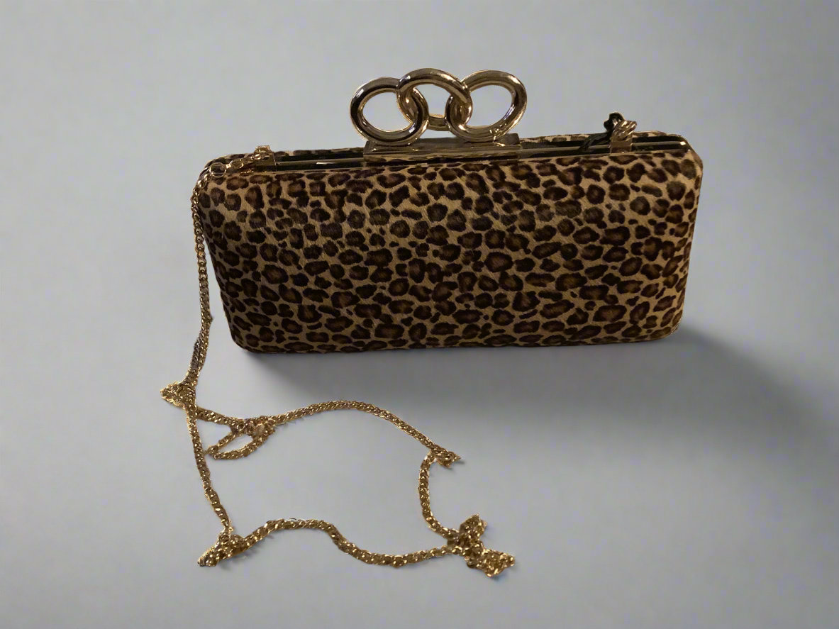 DVF Sutra Leopard Clutch
