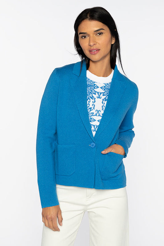 Kinross 'Fitted Notch' Collar Cardigan